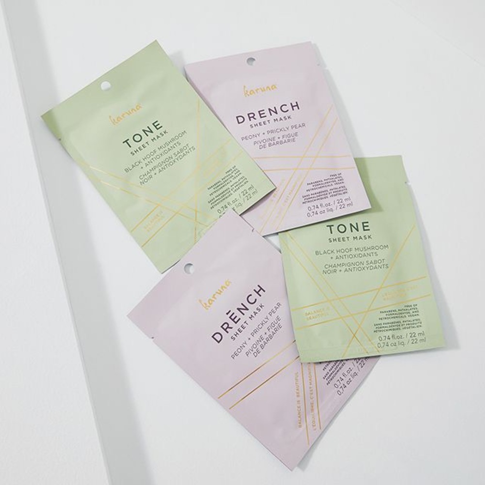 Karuna Tone and Drench 4 Pack Sheet Masks